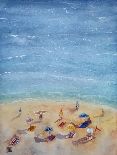 Aquarell beach strand - aquarell,
