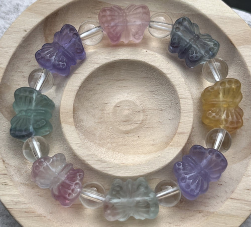 Schmetterling fluorit armband - schmetterling,