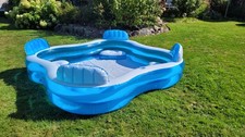 neuwertiger Swimmingpool Familienpool 230×230x66  m. Sitzen und Getränkehaltern