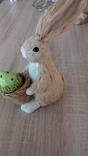Ostern Deko Hase aus Sisal mit Blumentopf oder Korb Für Eier gebraucht