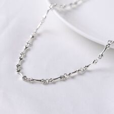 I05 Kette Knochen Skelett Sterling Silber 925 Länge 50 cm Stärke 3 mm