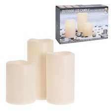 Outdoor LED Kerzen Set 3tlg