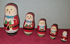 5 tlg.   Babuschka - Weihnachtskatzen