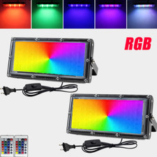2Stk LED RGB Fluter Außen