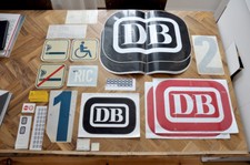 Original Zugaufkleber DB Altes Design Aufkleber Deutsche Bundesbahn - Bahn Zug