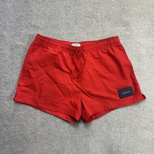 CALVIN KLEIN Herren Badehose Badeshorts Gr. XL Beach Shorts Logo 25517 Rot