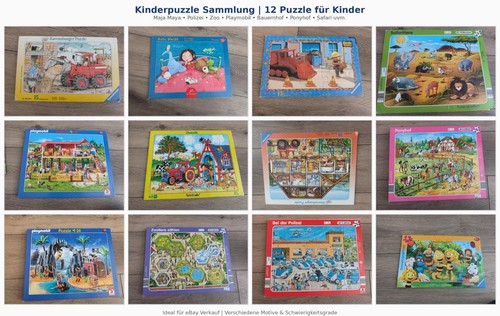 12x kinderpuzzle paket - kinderpuzzle,
