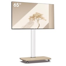 TV Ständer Holzablage Höhenverstellbar Schwenkbar bis 65 Zoll max 40kg