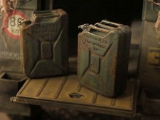 Benzin Metall Kanister Wehrmacht WWII Diorama RC Panzer LKW Ladegut Zubehör 1/16
