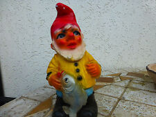 DDR Gartenzwerg mit Fisch, 26cm