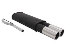 NOVUS Sportauspuff Endschalldämpfer 2x90mm passend für VW Passat 35i
