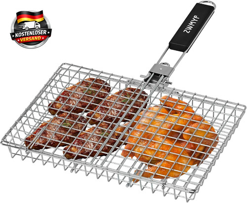 Robuster edelstahl grillkorb - robuster, edelstahl-grillkorb