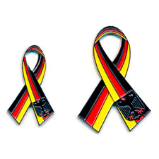2 Deutschland Schleifen mit Adler Ribbon Nostalgie Retro Edel Pin Anstecker 0868