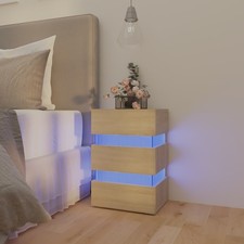 LED Nachttisch Nachtschrank Nachtkommode Nachtkästchen Nachtkonsole 9 Farbe