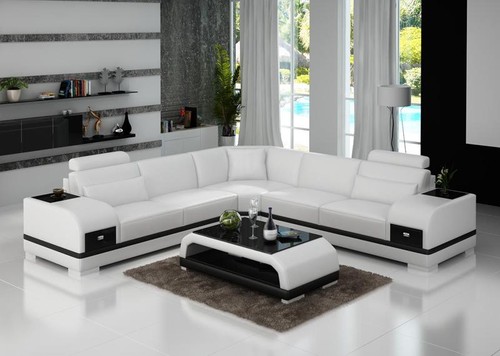 Ledersofa couch wohnlandschaft - ledersofa,
