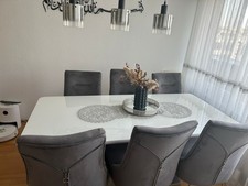 Essbereich - Tisch + 6 Stühle