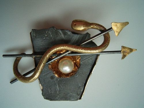 Brosche mit schlange - und, 2