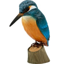 Wildlife Garden WG4454 DecoBird - Eisvogel - Handgeschnitzter Vogel aus Holz
