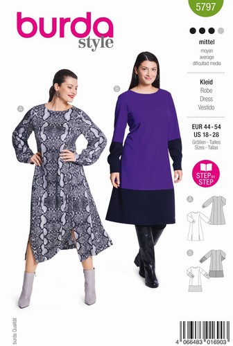 Schnittmuster damenkleid mit - schnittmuster,