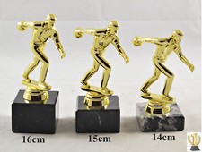 Kegeln - Bowling Trophäe / Pokal 3er set oder einzeln incl. Beschriftung