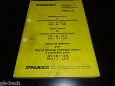 Werkstatthandbuch Steinbock Elektro Fahrersitz Dreiseiten Gabelstapler 10/1981