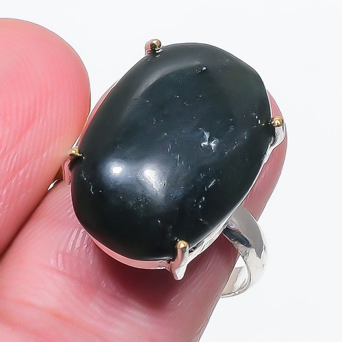 Schwarzer onyx edelstein ring - schwarzer,