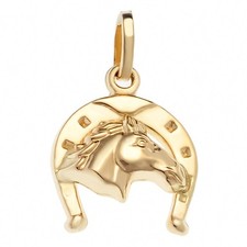 Anhänger Pferd Hufeisen Gold