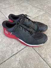 Wilson Rush Pro Ace Schuhe UK 13,5 US 14 EU 49 1/3 Schwarz Rot Tennis Sandplatz