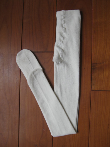 Weiße strickstrumpfhose - weiße,