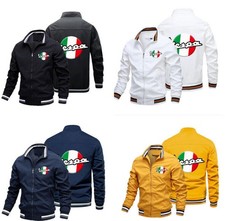 Herren Vespa Herbst Jacke Wasserdicht Übergang Sportjacke Unifarben Sweat Jacke.