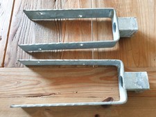 2 x U Pfostenträger zum einbetonieren ww verschrauben verzinkt U-Form 91mm Weite