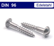 Halbrundkopf Holzschrauben DIN 96 Schlitz Ø 2,5-6 mm halbrund - Edelstahl V2A A2
