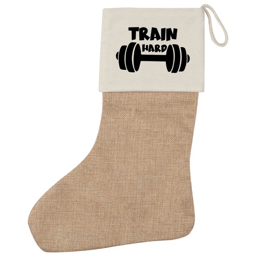 Weihnachtsstrumpf train hard - train,