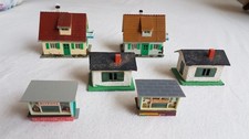 Modelleisenbahn 6 Gebäude Häuser Spur TT Wohnhaus Kiosk Bungalow