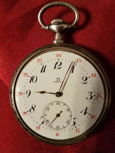 Omega taschenuhr silber - ,