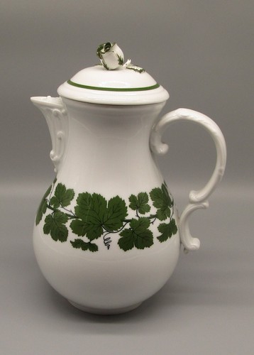 Meissen weinlaub kaffeekanne - weinlaub,