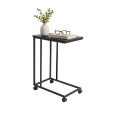 Beistelltisch Sofatisch Couchtisch Ablagetisch Anstelltisch mit Rollen C-Form