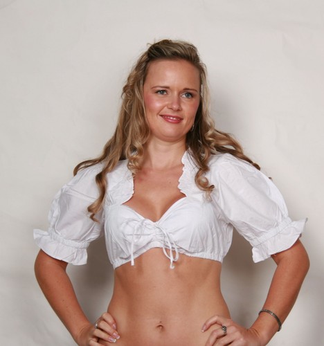 Bluse weiss dirndlbluse - 46,