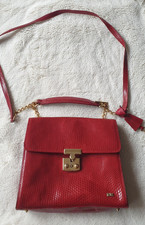 Damenhandtasche rot echt Leder aus Italien