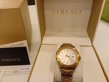 Versace Herrenuhr Gold Silber