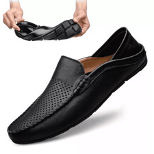 2025 Mode Italienische Herren Schuhe Freizeit Slipper Leder Halbschuhe
