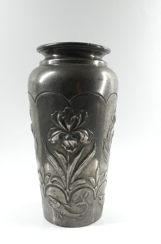 Jugendstil zinn vase mit - vase,