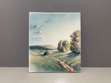 Rosenthal Bildplatte Wandbild Heimische Landschaft bez. Herbst von H.Fink 1.Wahl