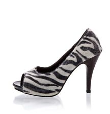 SeXy Peep Toe Pumps Zebra 10 cm Stilettoabsatz