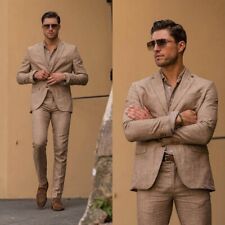 Herrenanzug Braunem Leinen