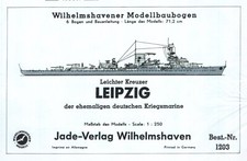Jade Verlag 1203 - Leichter Kreuzer Leipzig der ehem. Deutschen Kriegsma , 1:250