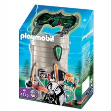 Playmobil 4775 Drachenritterturm Mitnehm Tragbares Set Figuren Waffen Kanone NEU