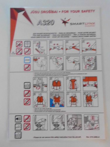 Safety card smartlynx - card, airlines