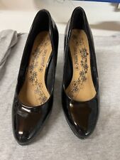 Schuhe , Pumps , Plateau,  high heel, Lack, Schwarz, Gr.  39