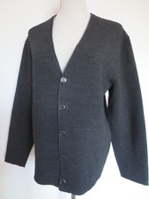 Wolljacke Strickjacke 40-42 (E 46) wahrscheinlich Wolle (merino) schwarz grau/Na